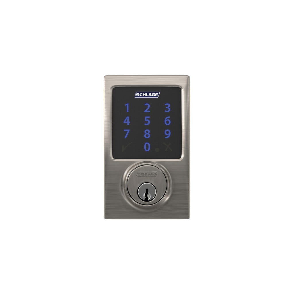 Schlage Connect Smart Deadbolt Lock with Touchscreen Keypad, Keyless Front Door Entry, Z-Wave Plus Compatible, Aged Bronze, BE469ZP CEN 716