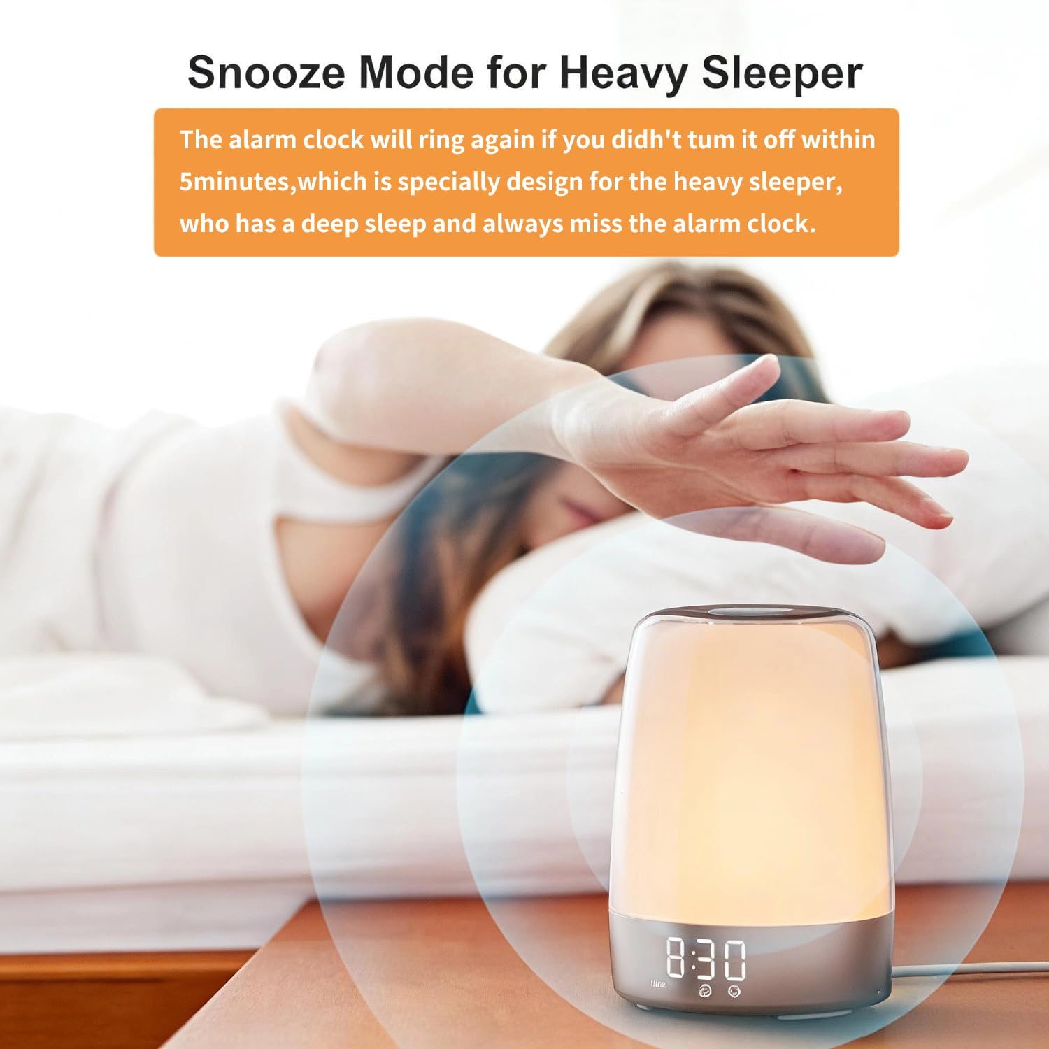 winshine Touch Wake Up Night Light with Sunrise Simulation Alarm Clock, 3 Ways Dimmable Warm White Bedside Lamp for Kid Bedrooms RGB Ambient Table Nightstand Light,Sleep Aid Snooze Timer Mode