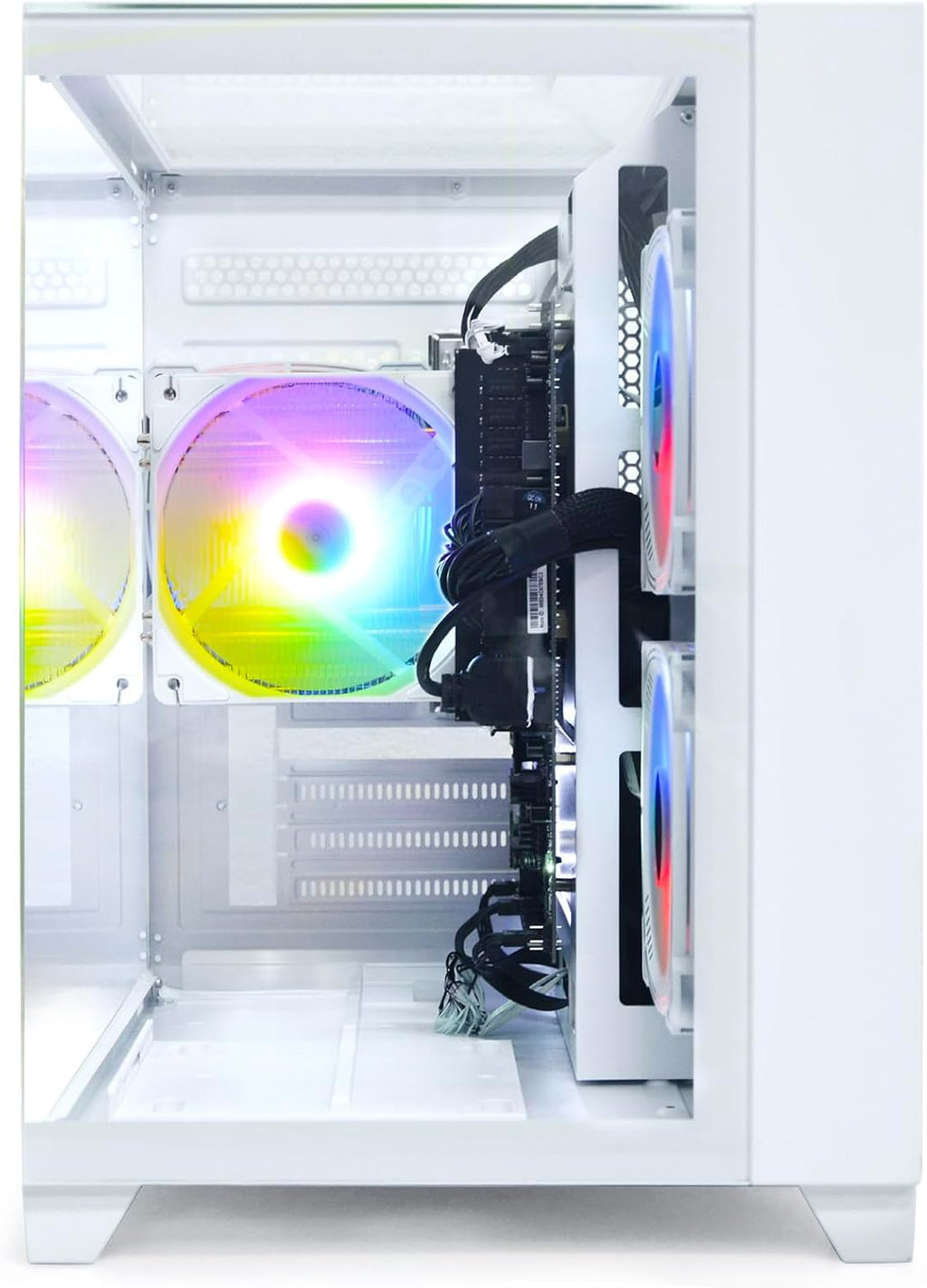 LXZ Desktop PC Computer AMD Ryzen 5 5600G 6 core 3.9GHz, 16G DDR4 RAM, 512G NVME SSD, Tower Computer for Gaming, Home and Office (White)