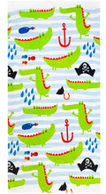 Kids Beach Towel Velour Terry Blanket Throw 100% Cotton Super Soft Absorbent 25.5X51 inches for Bath Swimming Sports Camping Holiday Picnic, Bus Coconut Parasol Lounge Audio Player.