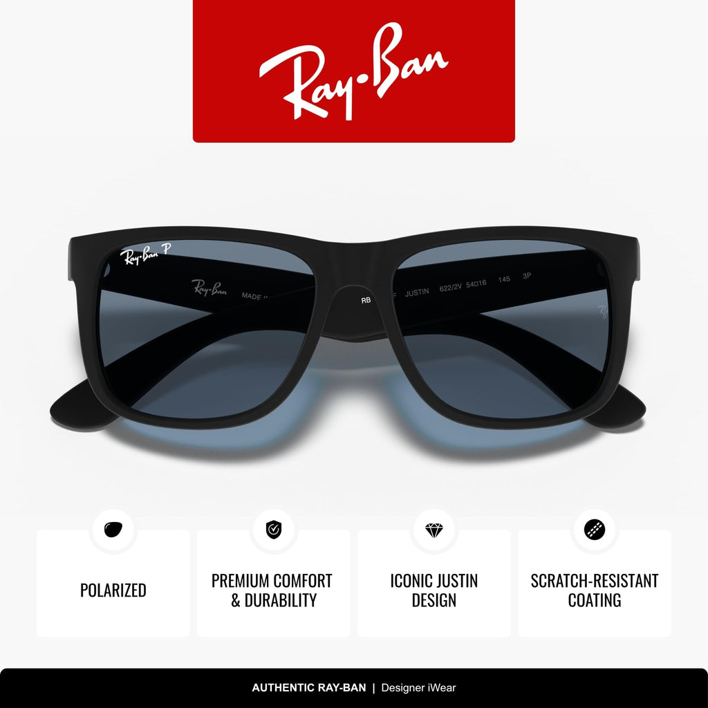 Ray-Ban RB4165F Justin Classic Square Sunglasses for Men