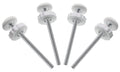 4Pcs Universal Baby Gates Threaded Spindle Rod, M8 (8mm) Replacement Bolt Part for Pet Pressure Mounted Safety Gates, Extra Long Baby Tension Gate Extender (Black)