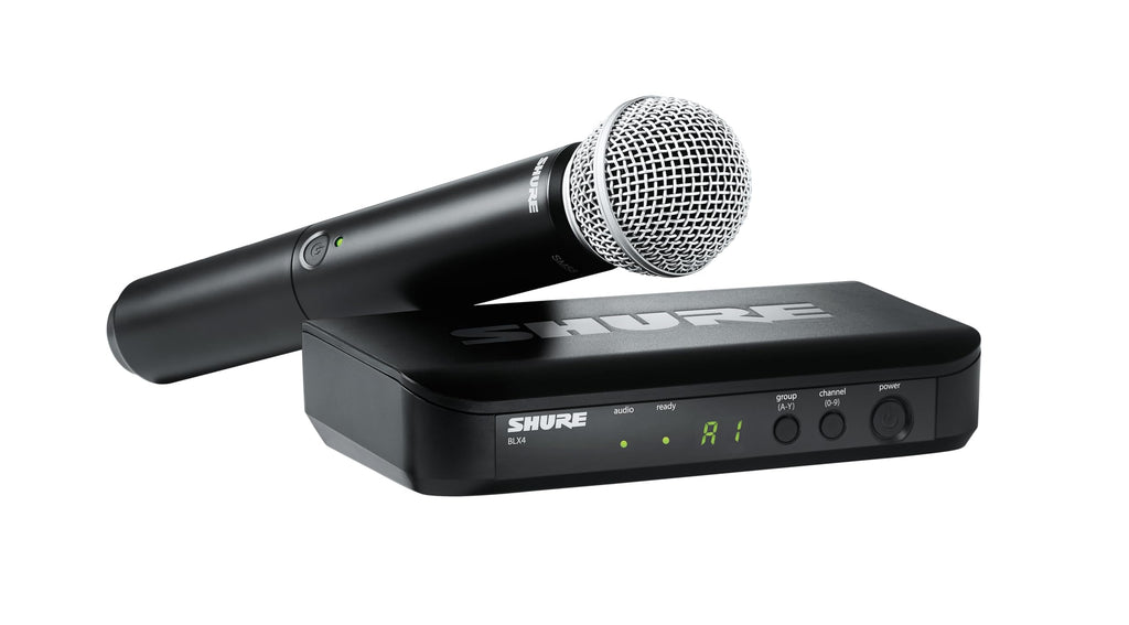 Shure BLX24/SM58 Wireless Microphone System - 14-Hour Battery Life, 300 ft Range, UHF | Includes SM58 Handheld Vocal Mic, Single Channel Receiver | H9 Band (BLX24/SM58-H9)