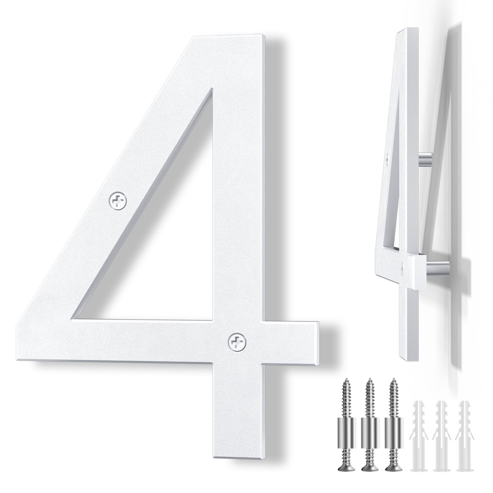 8 Inch Black Floating Arrow Signs, Modern Outdoor Plastic Directional Signs for Wall Yard Street