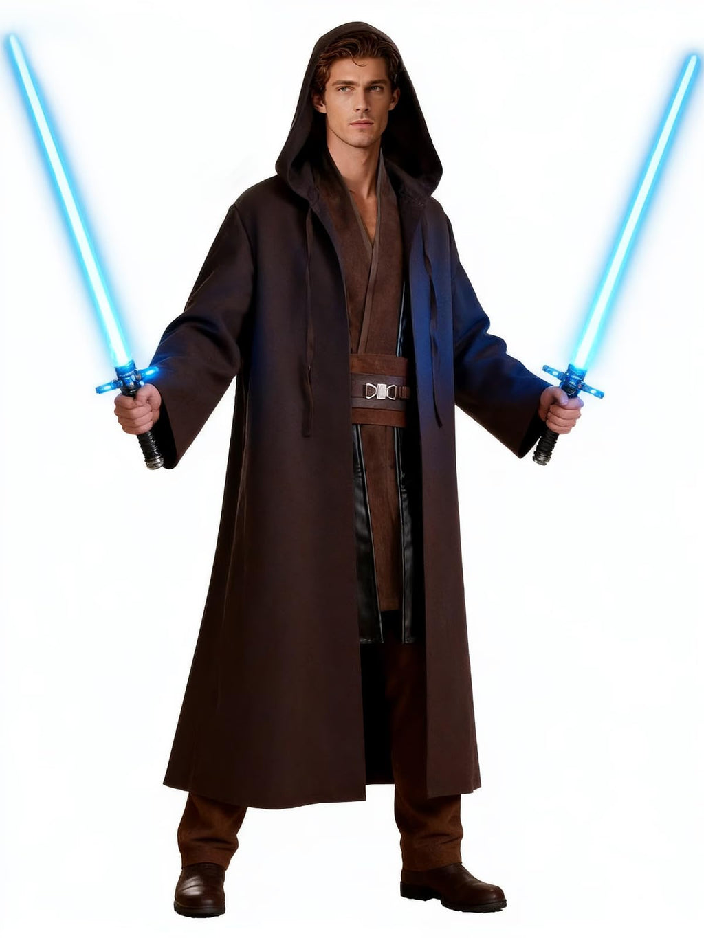 Knight Costume Adult Men's Tunic Hooded Robe Outfits Halloween Cosplay Uniform