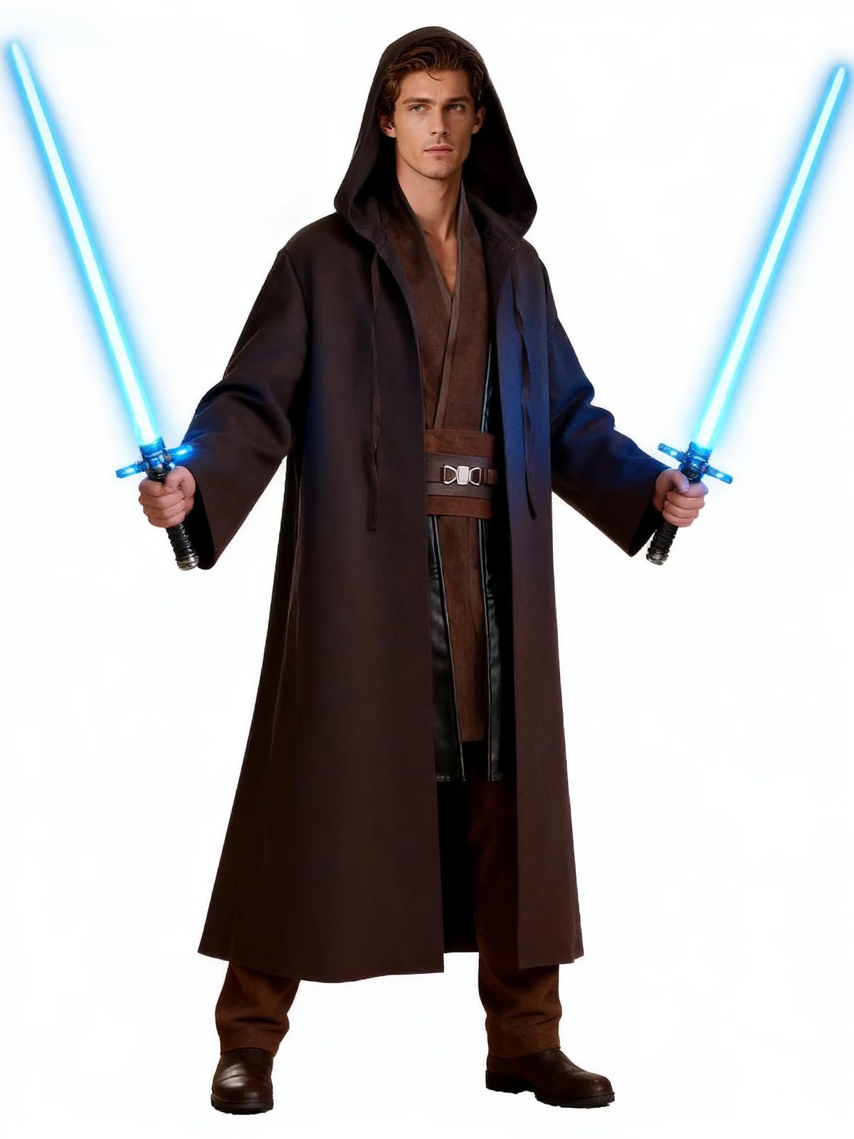 Knight Costume Adult Men's Tunic Hooded Robe Outfits Halloween Cosplay Uniform
