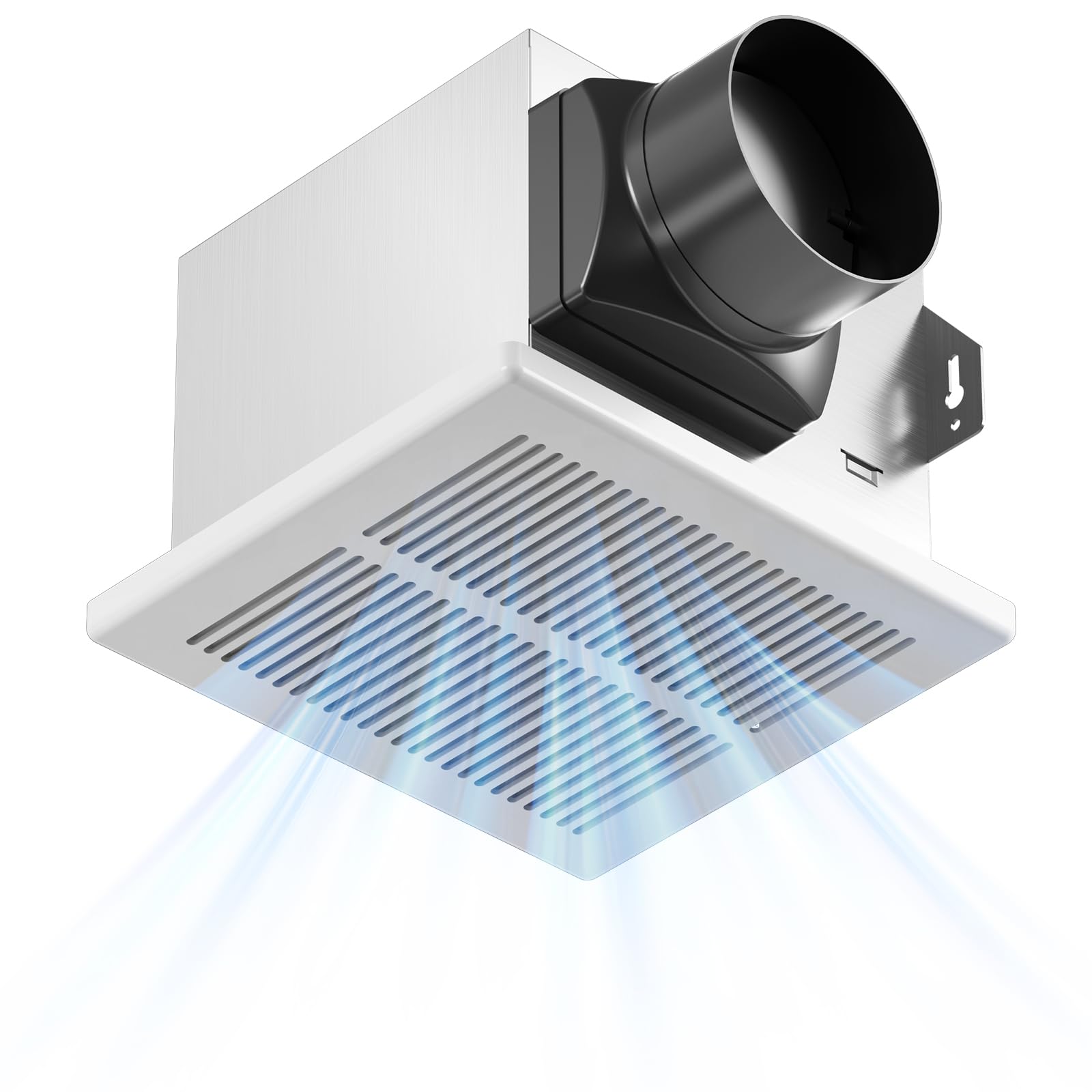 Amico Bathroom Exhaust Fan, 1.0 Sones, 80 CFM, Low Noise, Ceiling Mounted Retrofit Ventilation Fans, 4 Inch Duct, No Attic Access Needed- UL Certified