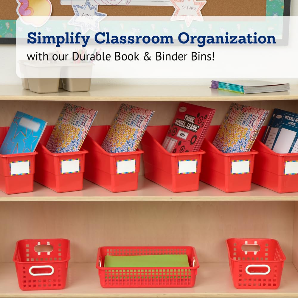 Really Good Stuff Durable Book & Binder Holders - 6 Pack - Black