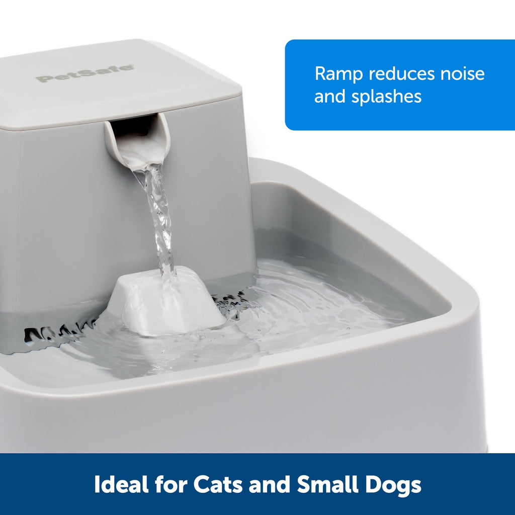 PetSafe Oasys 1 Gallon (128 Ounce) Pet Fountain - Cat or Small to Medium Breed Dog Water Fountain - Dishwasher Safe Filtered Water Dispenser with Flow Control - Filters Included - Easy to Clean