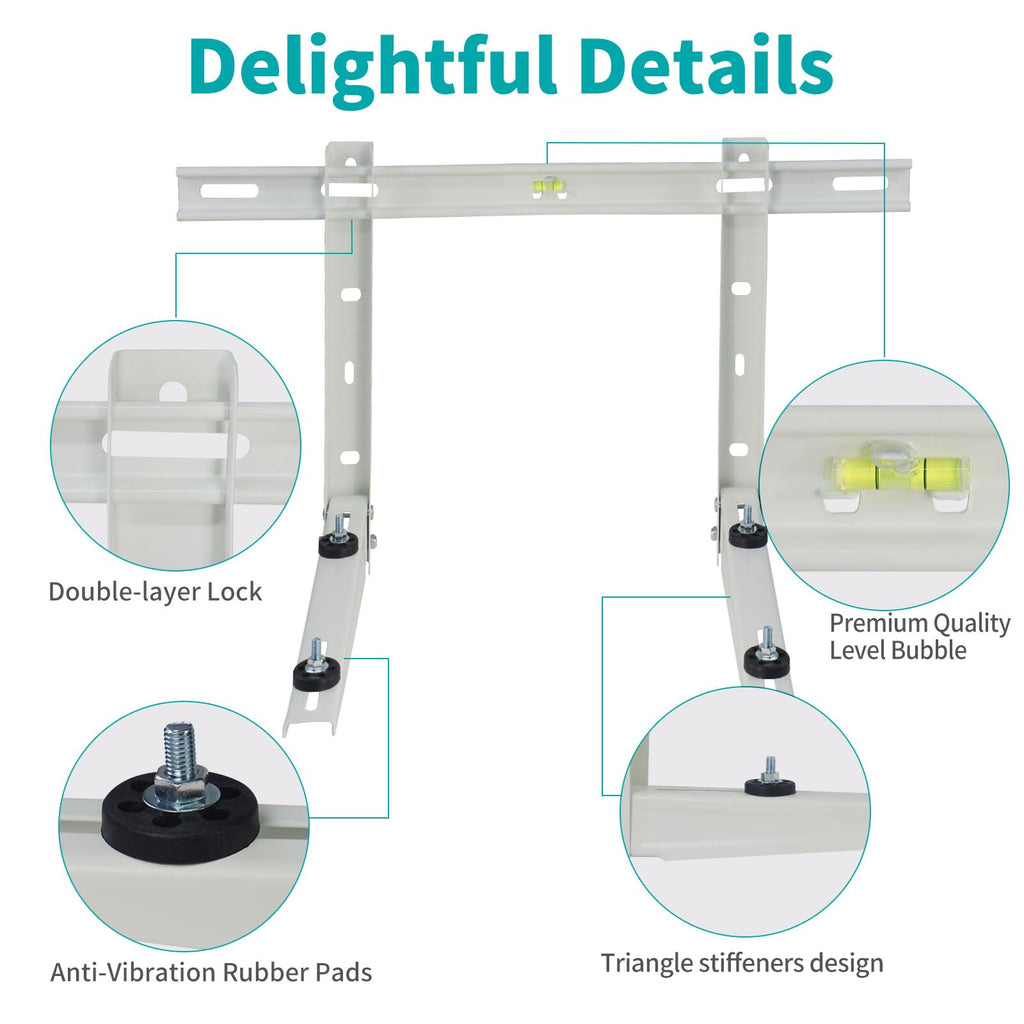 Mini Split Wall Mounting Bracket for 7000-18000 BTU Air Conditioner Heat Pump System Unit,Heavy Duty Foldable mini Split Bracket
