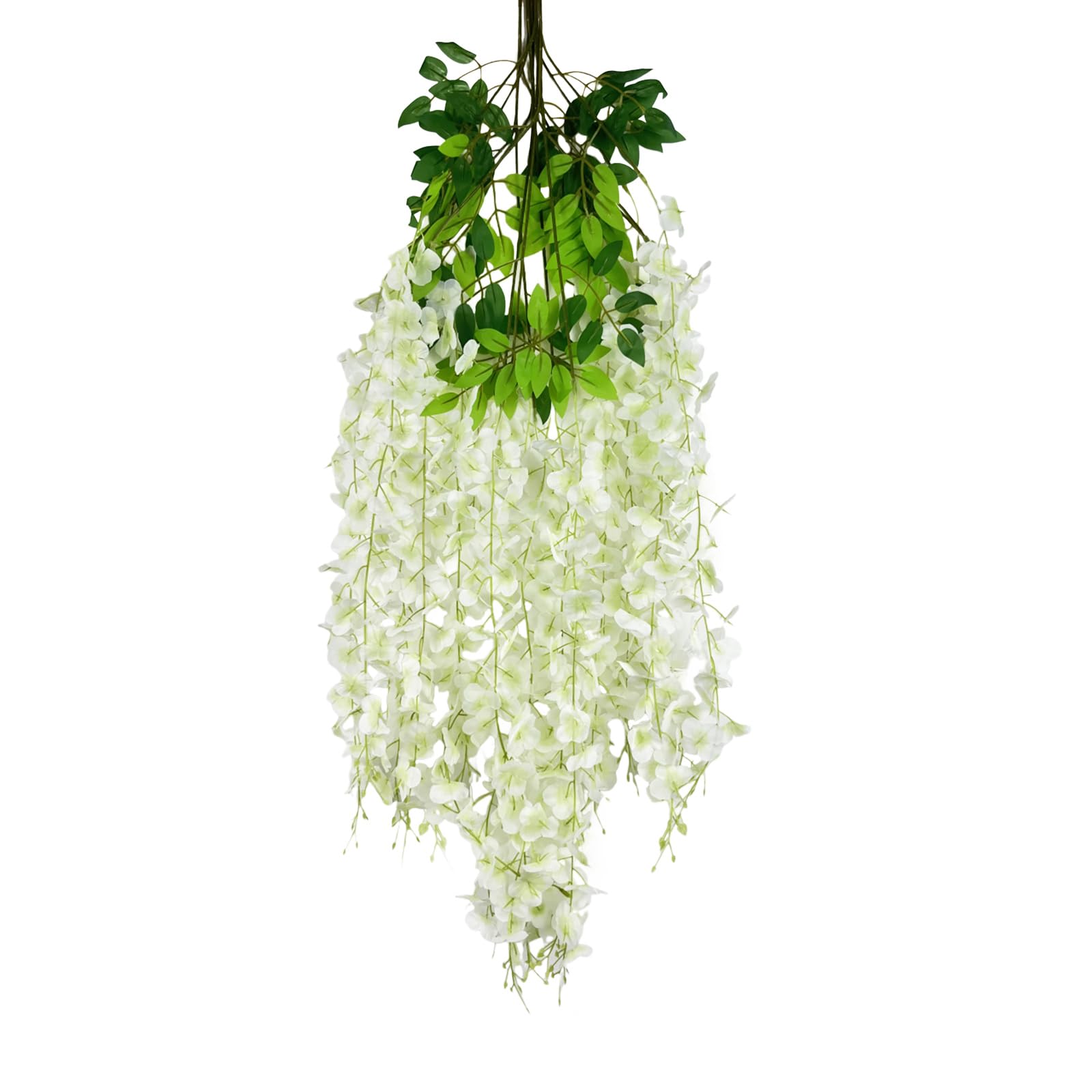 5 Pack Pink Wisteria Hanging Flowers Garland, 3.77 Feet Artificial Flower Vines, Fake Wisteria, Artificial Vines Hanging Garland for Backdrop Outdoor Yard Garden Decor