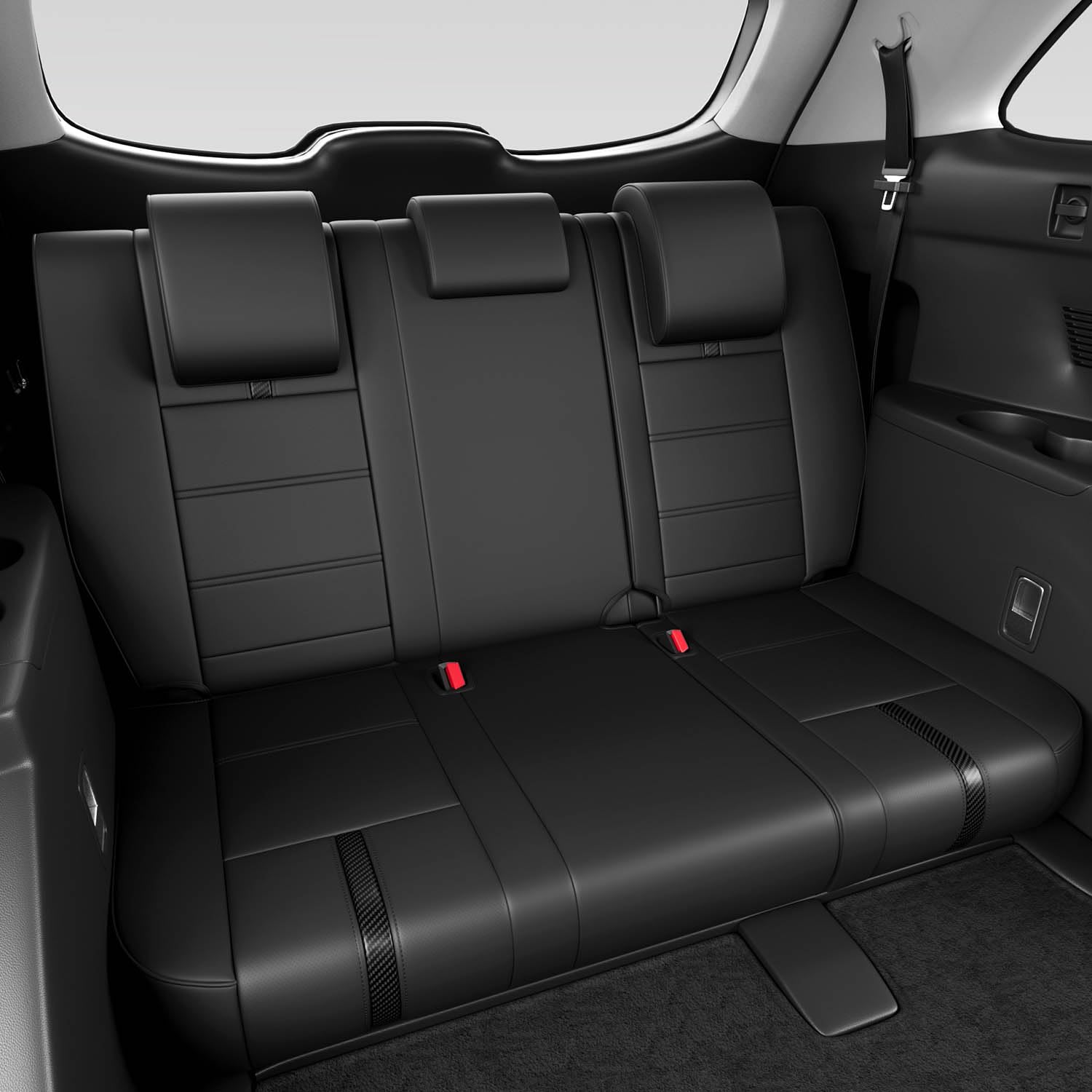 Xipoo 8 Seats Seat Cover Compatible with 2014-2019 Toyota Highlander Car Seat Protector Replacement for 2014-2019 Toyota Highlander Accessories(Fit 2014-2019 W/Second Row 40/60 Split,Black)