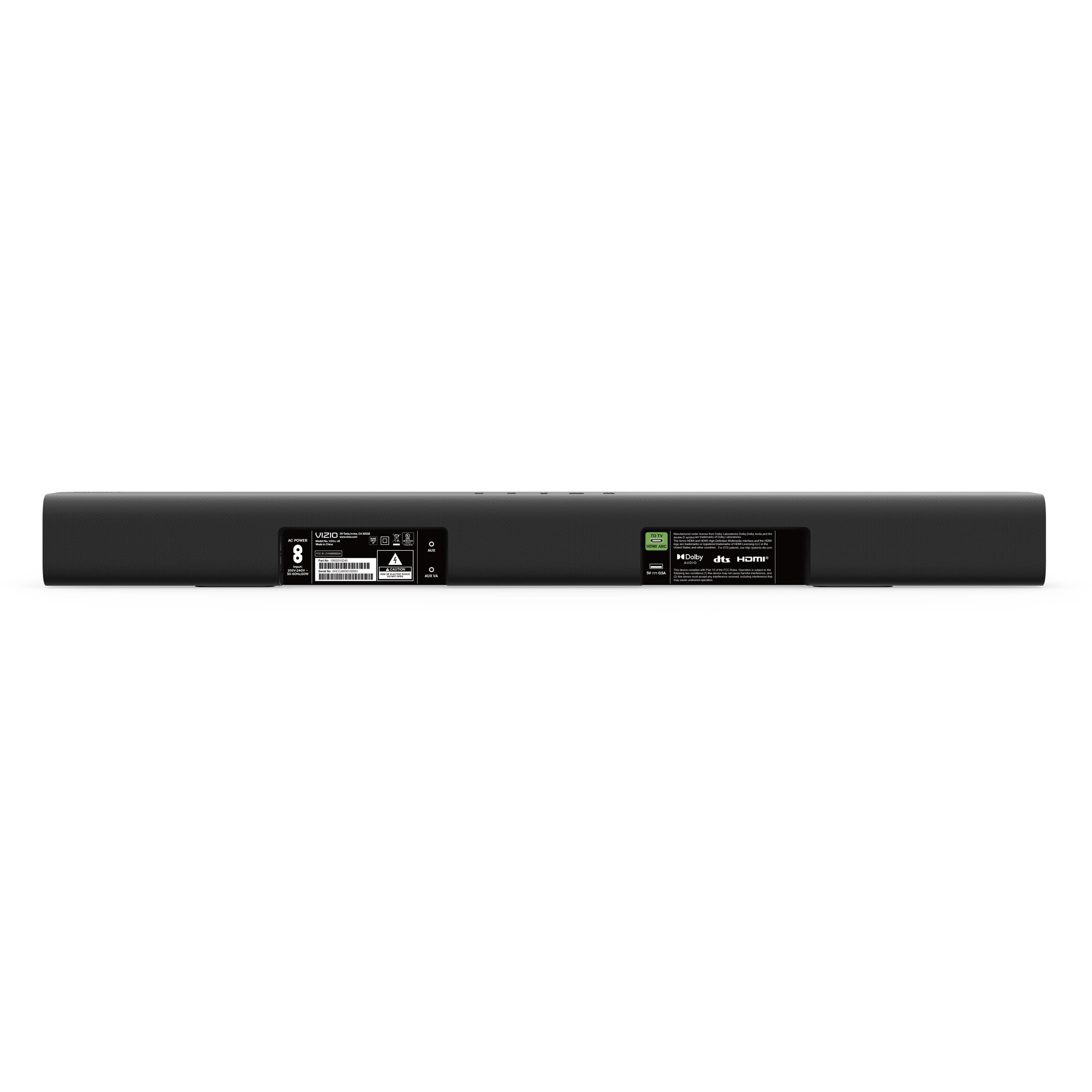 VIZIO V-Series All-in-One 2.1 Home Theater Sound Bar with DTS Virtual:X, Bluetooth, Built-in Subwoofer, Voice Assistant Compatible, Includes Remote Control - V21d-J8