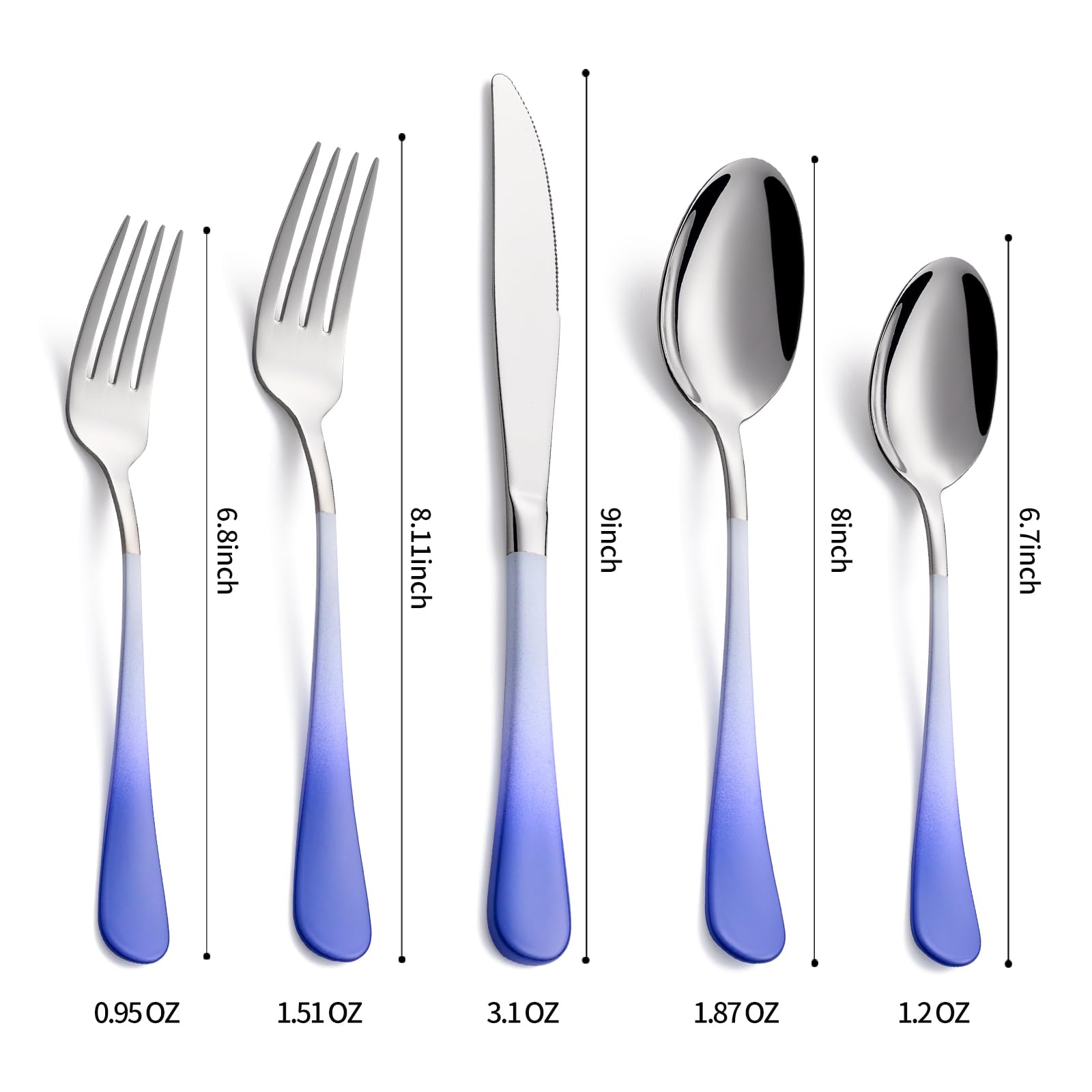 20-Pieces Blac and Pink Silverware Sets for 4,Pink Handle Stainless Steel Cutlery Set, Include Forks Spoons and Knives Set, Dishwasher Safe Utensil Sets for Home Restaurant