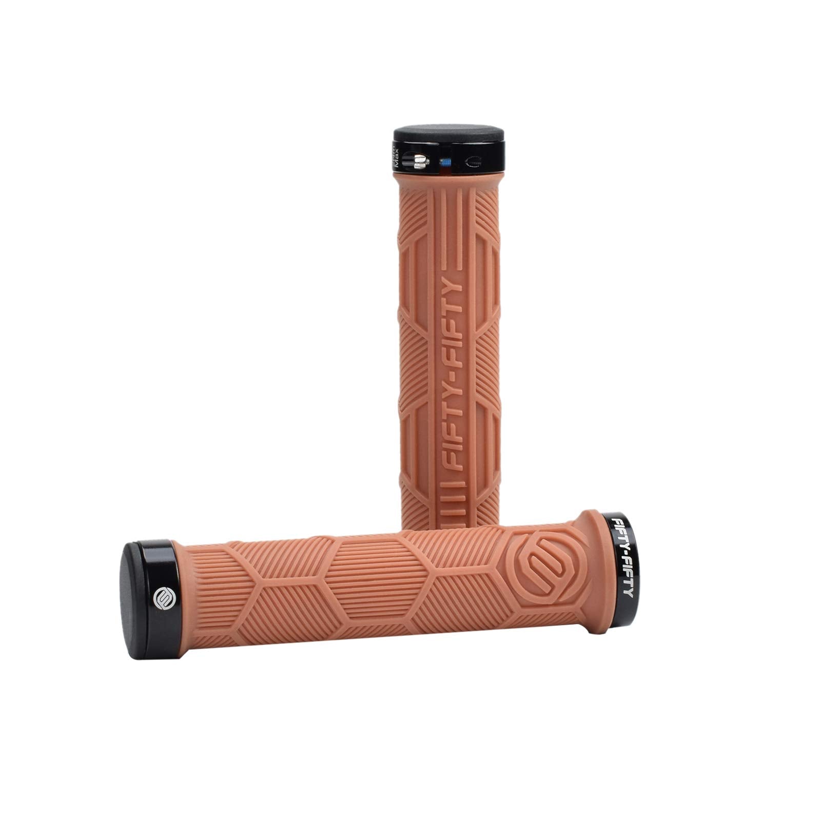 FIFTY-FIFTY Double Lock-On Mountain Bike Grips, Bicycle Handlebar Locking Grips, Non-Slip MTB Handle