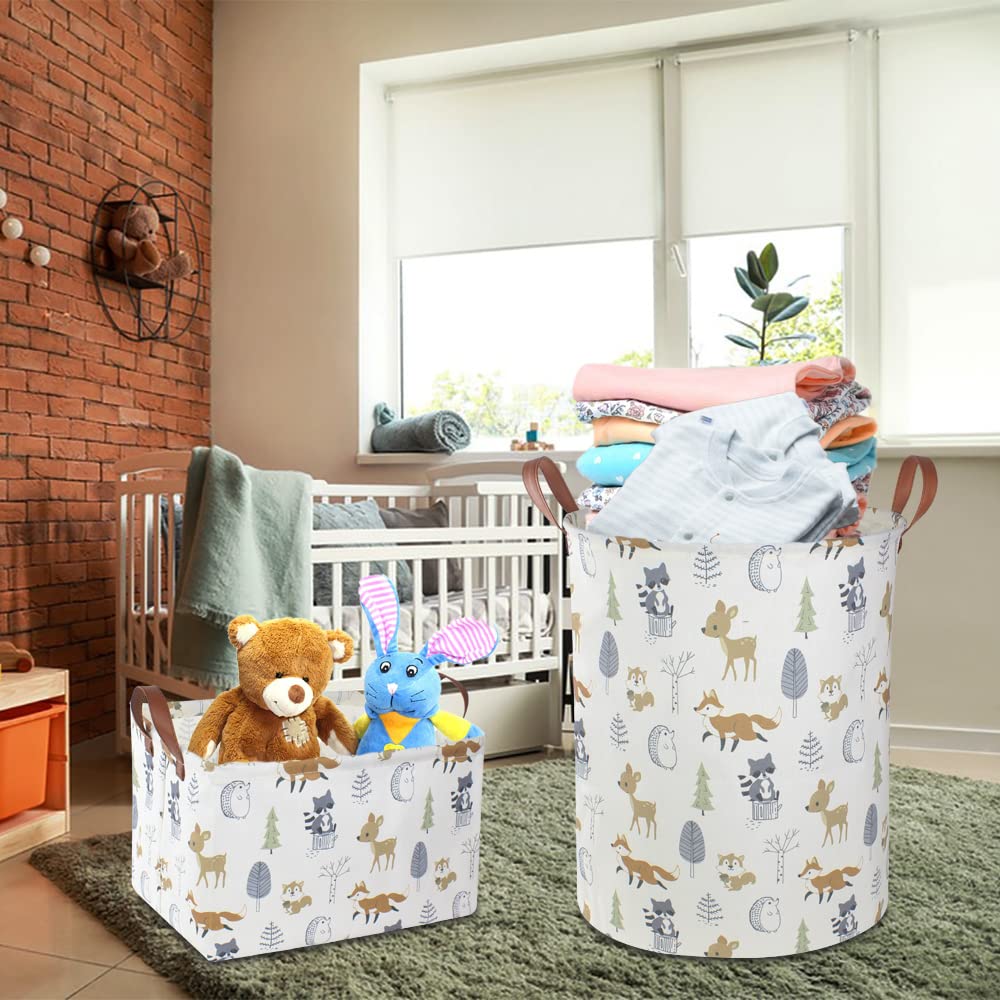 NTAOHAMPER Laundry Hamper, Laundry Basket, Waterproof Storage Bin for Bedroom, Clothes Organizer Basket, Books Box, Room Decor(Animal)