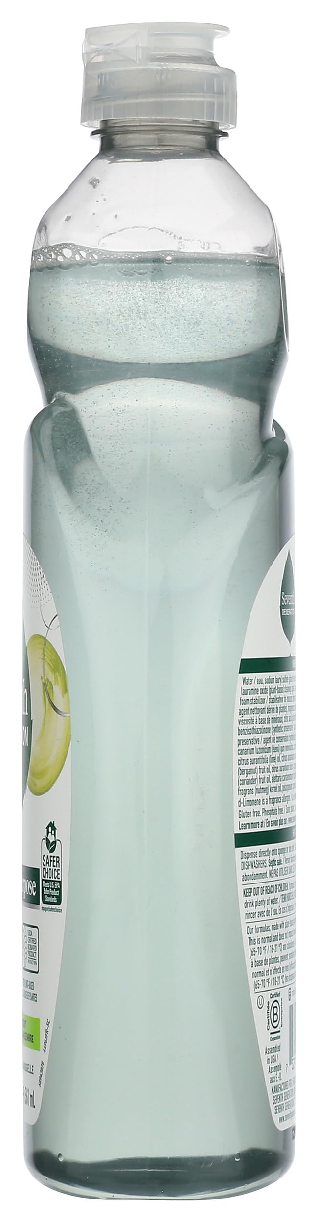 Seventh Generation Dish Liquid Soap Clementine Zest Lemongrass Dishwashing Soap Liquid Soap 19 oz