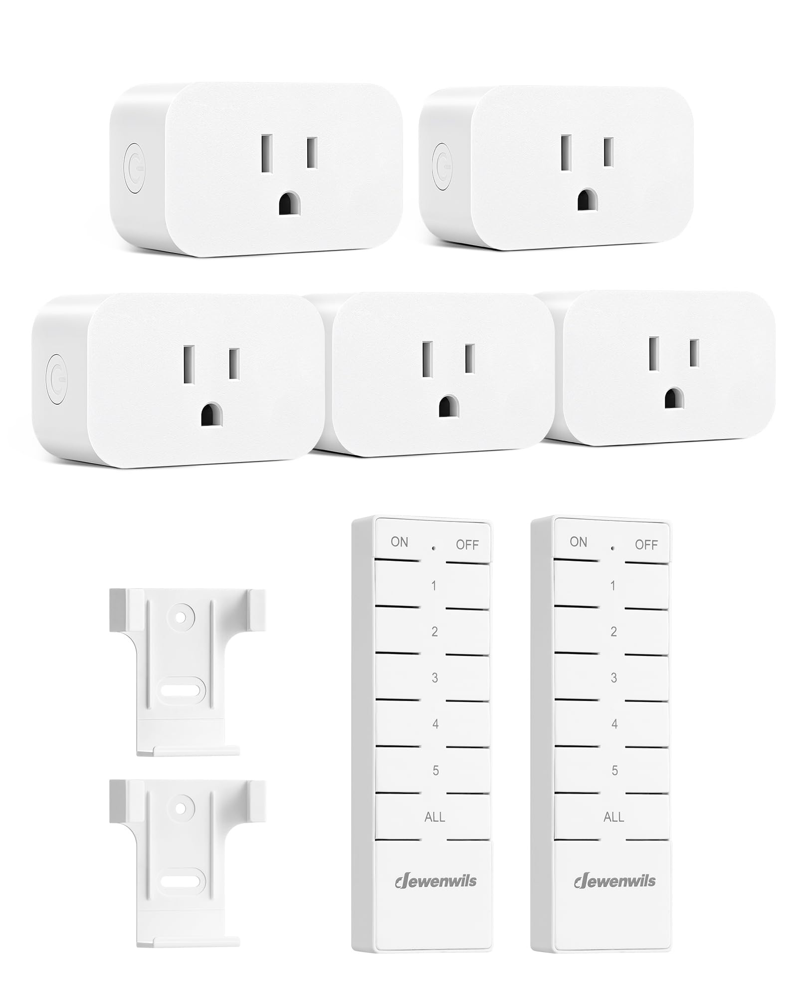 DEWENWILS Indoor Remote Control Outlet, Wireless Remote Light Switch, No Interference Remote Outlet Switch, No Wiring, 15A/1875W, 100ft RF Range, Compact Design, Programmable