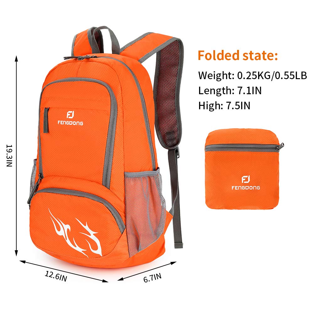 FENGDONG 35L Lightweight Foldable Waterproof Packable Travel Small Hiking Backpack Daypack for men women