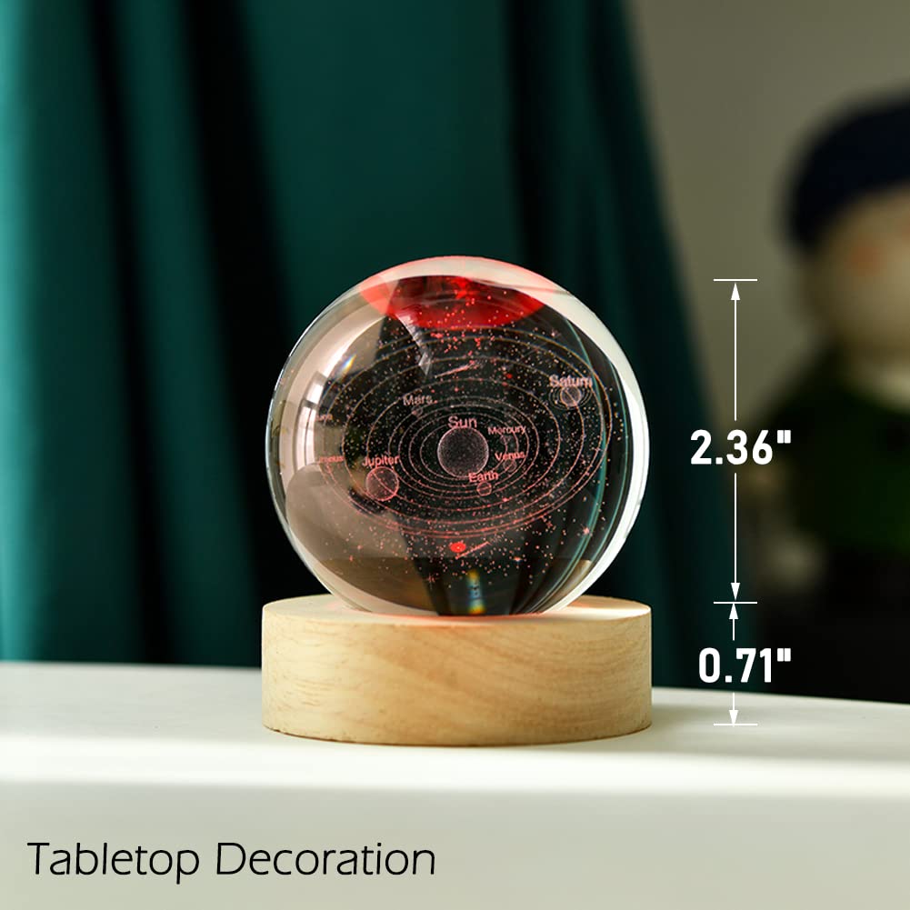 IFOLAINA Butterfly Crystal Ball Gifts Ideas for Girlfriend Wife Mom Couple Her Bithday Mothers Day 3D Butterfly on Sunflower Night Light Decorative Globes Room Decor
