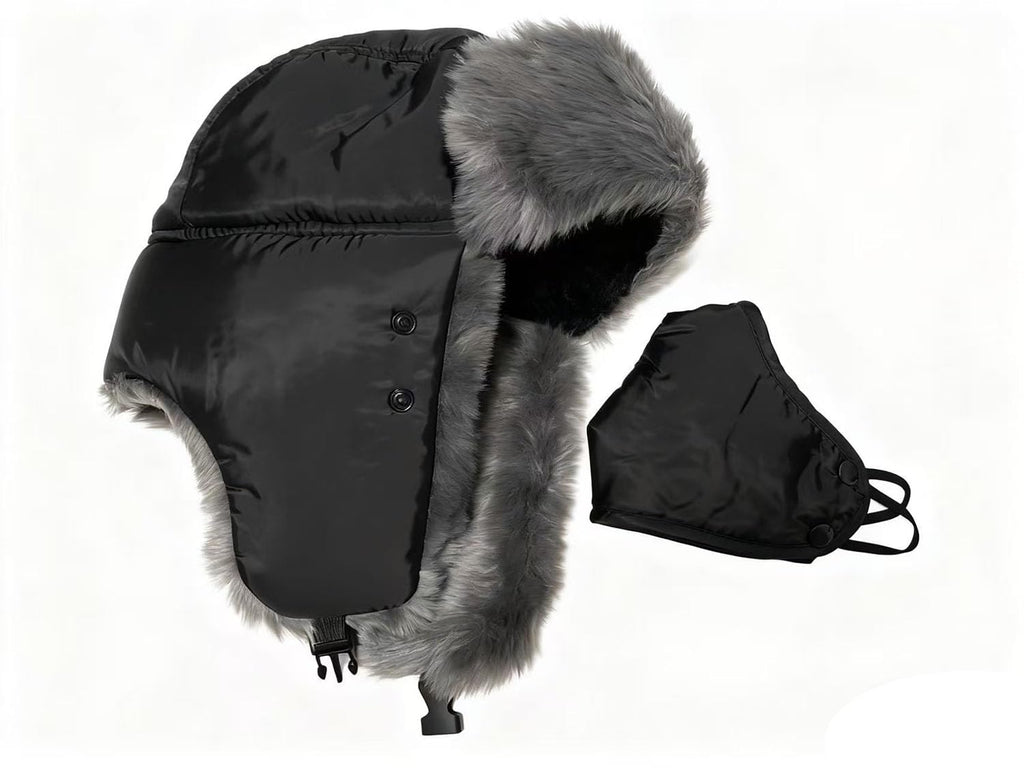 ASWER Trapper Warm Russian Trooper Hat Winter Skiing Cap Women Men Windproof