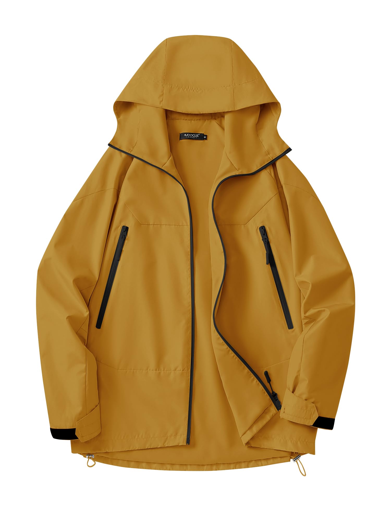 Avoogue Rain Jacket for Women Waterproof Lightweight Rain Coat Hiking Windbreaker Jacket with Hood