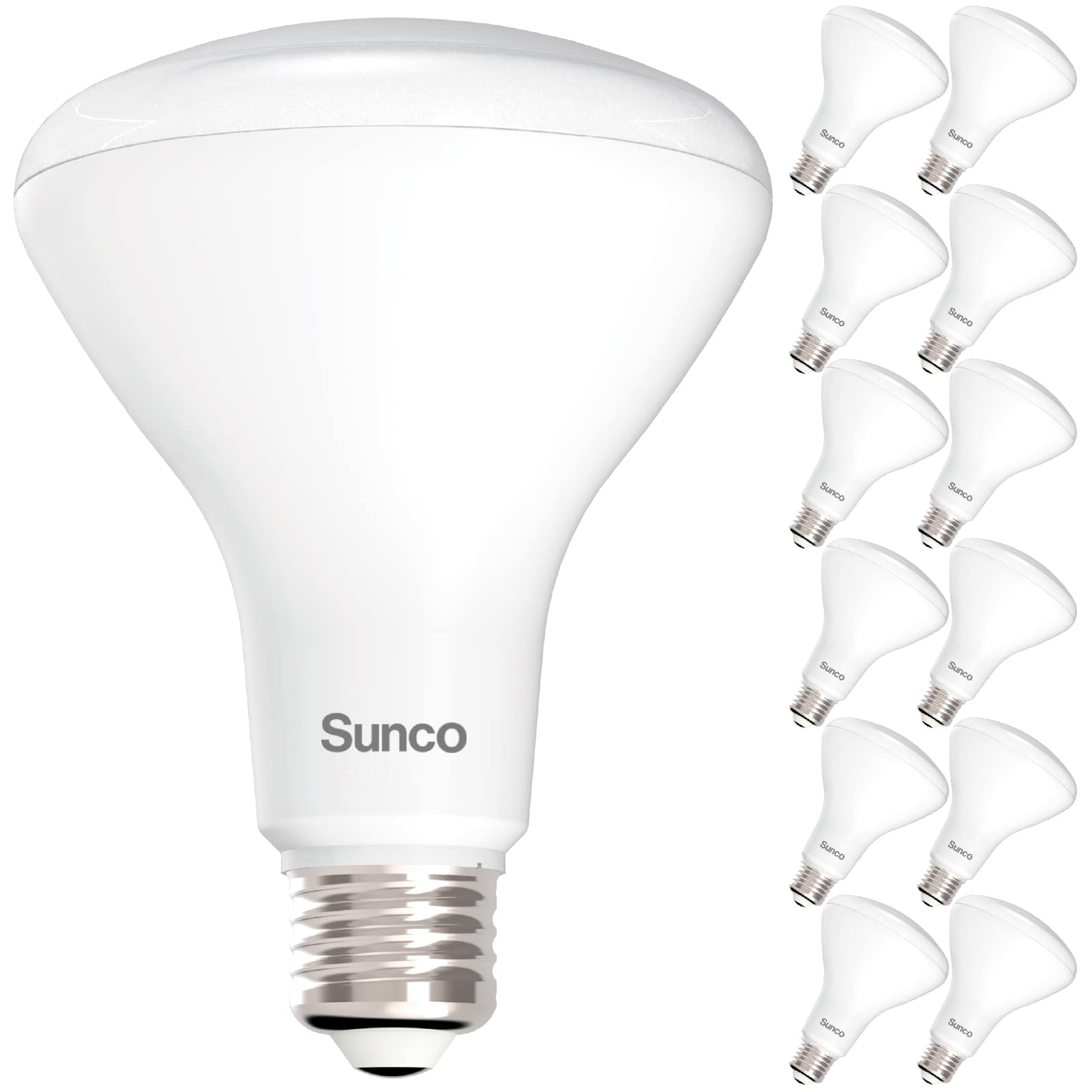Sunco 12 Pack BR30 Light Bulbs LED, Recessed Can Light Bulbs, Indoor Flood Bulb, 850 LM, 11W (65W Equivalent), 3000K Warm White, Dimmable, E26 Base, for Home, Kitchen, Bedroom UL