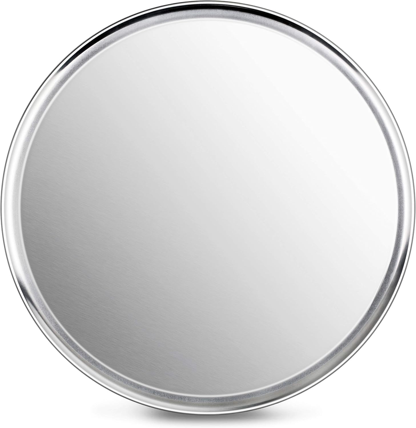 New Star Foodservice Restaurant-Grade Aluminum Pizza Pan/Tray, Wide Rim, 8 Inch, Pack of 6