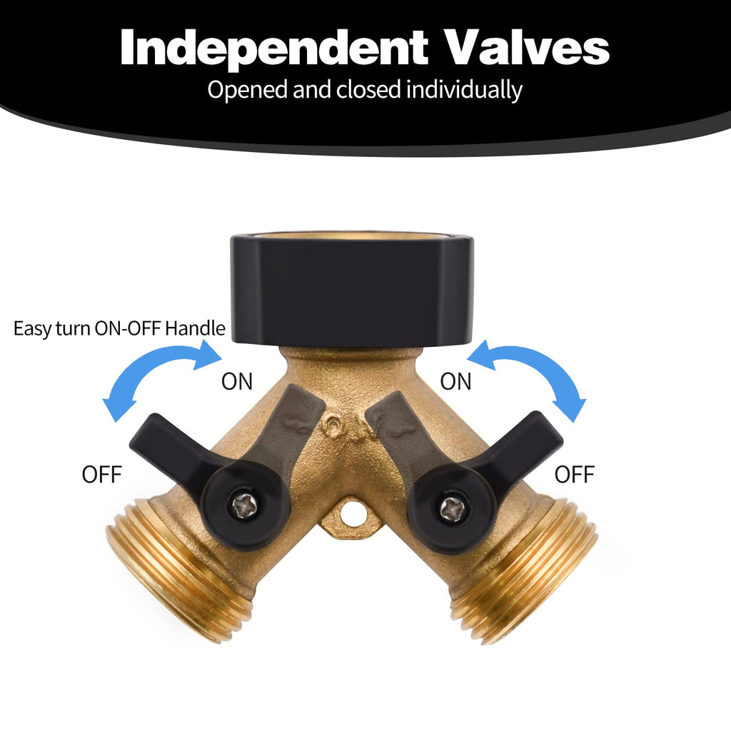 1/2/4 Pack 2 Way Hose Splitter, for 3/4" Hose Connector, with Rubber Washers & Tapes