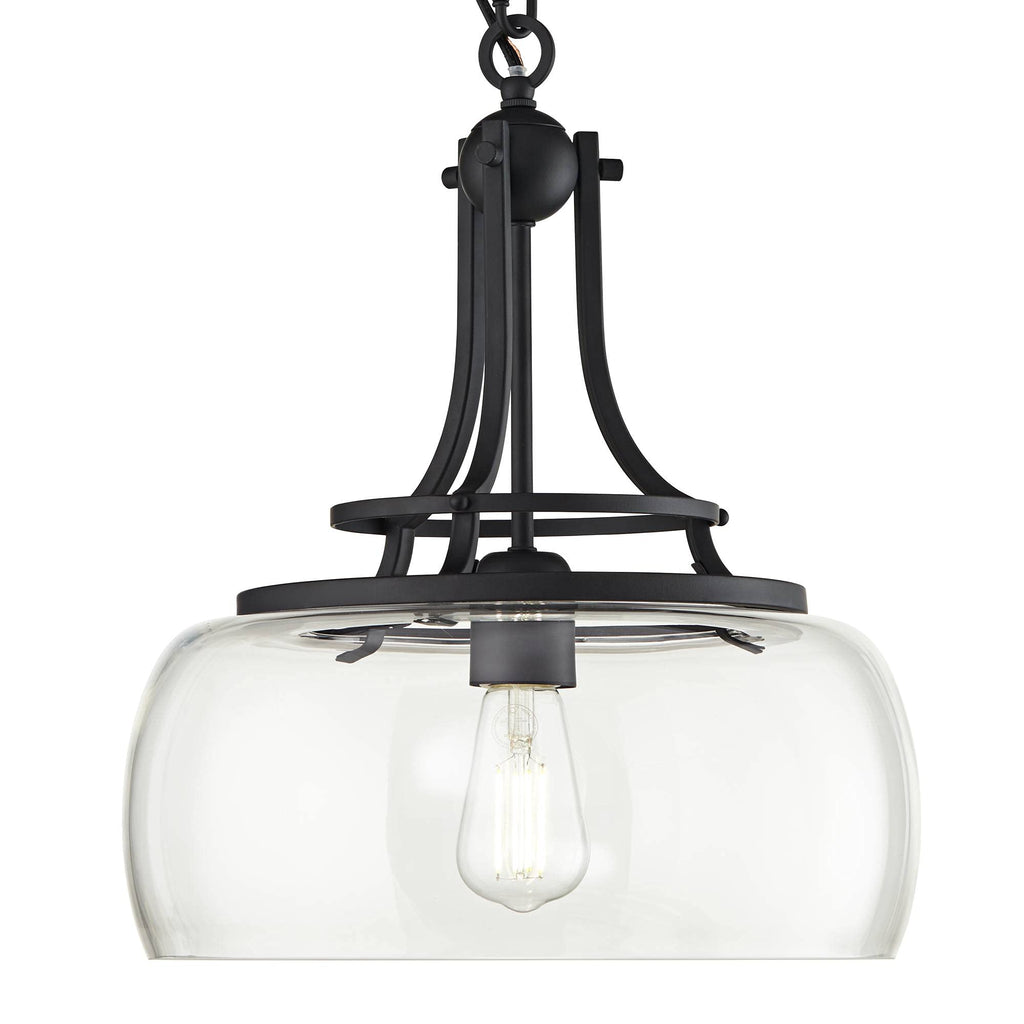Franklin Iron Works Charleston Satin Nickel Pendant Chandelier 16" Wide Rustic Farmhouse Seeded Clear Glass LED 3-Light Fixture for Dining Room House Foyer Entryway Kitchen Bedroom Living Room