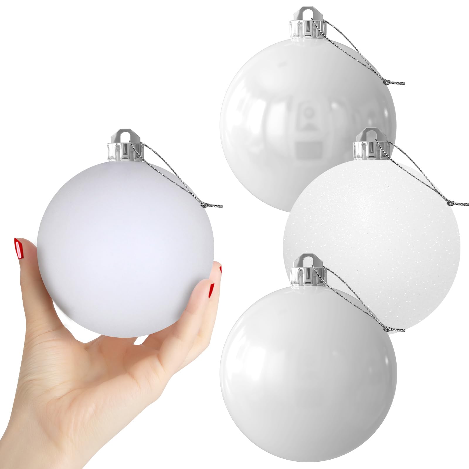 Bubblegun Pink 1.6" Small Christmas Balls Christmas Tree Decoration Ornaments Shatterproof Hanging Balls for Birthday Halloween Holiday Wedding Decorations Set of 12pcs