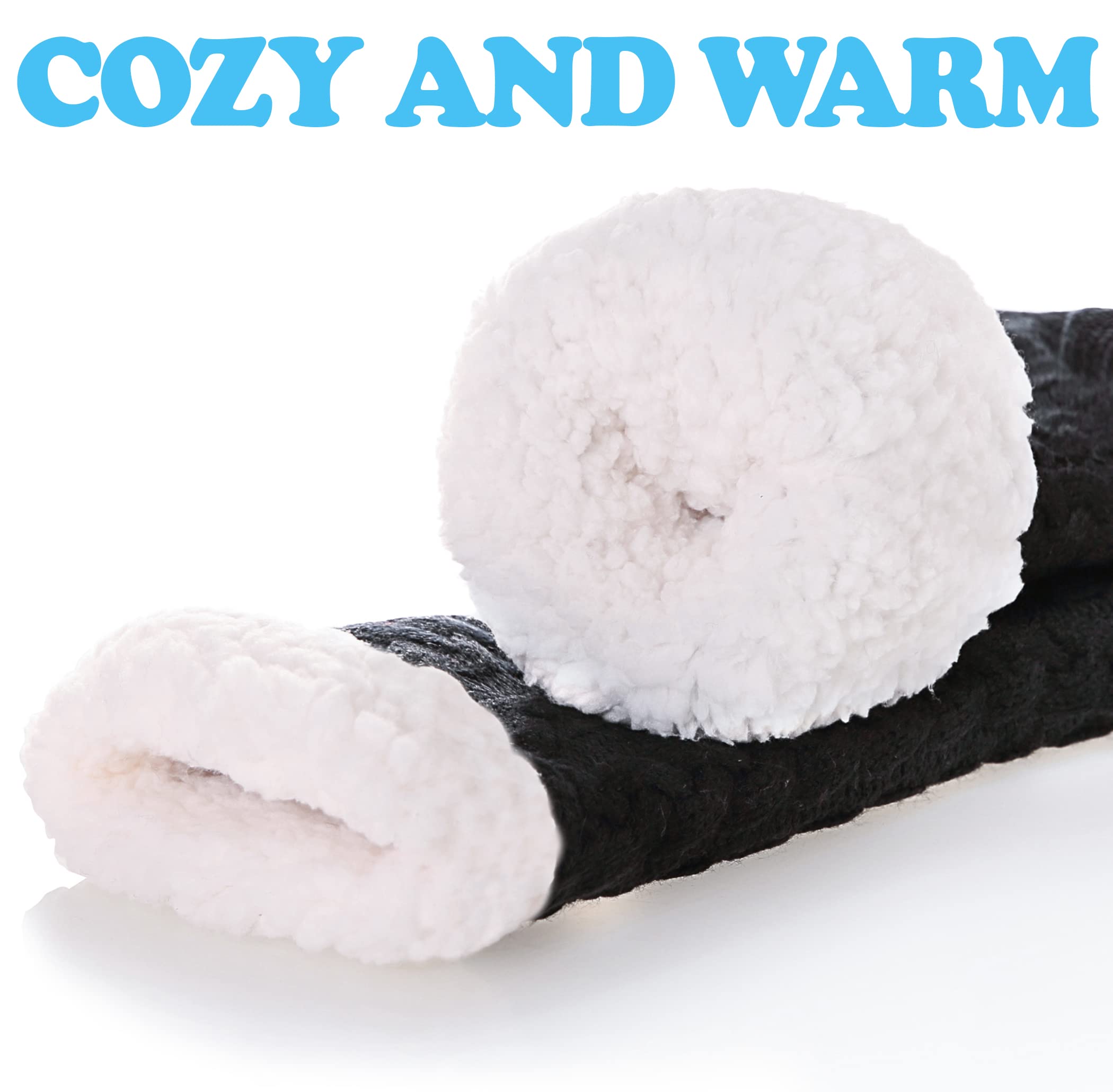 SDBING Women's Winter Super Soft Warm Cozy Fleece Lined Fuzzy Slipper Socks with Grippers