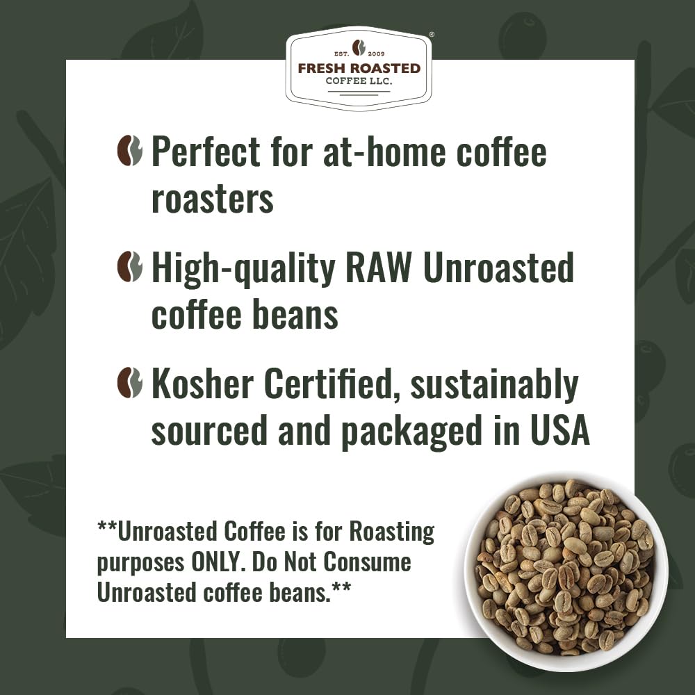 Fresh Roasted Coffee, Adventurer Unroasted Green Coffee Beans Home Roasting Starter Kit, Variety 4-Pack, Kosher, 4 lb (Four 1 lb Bags)