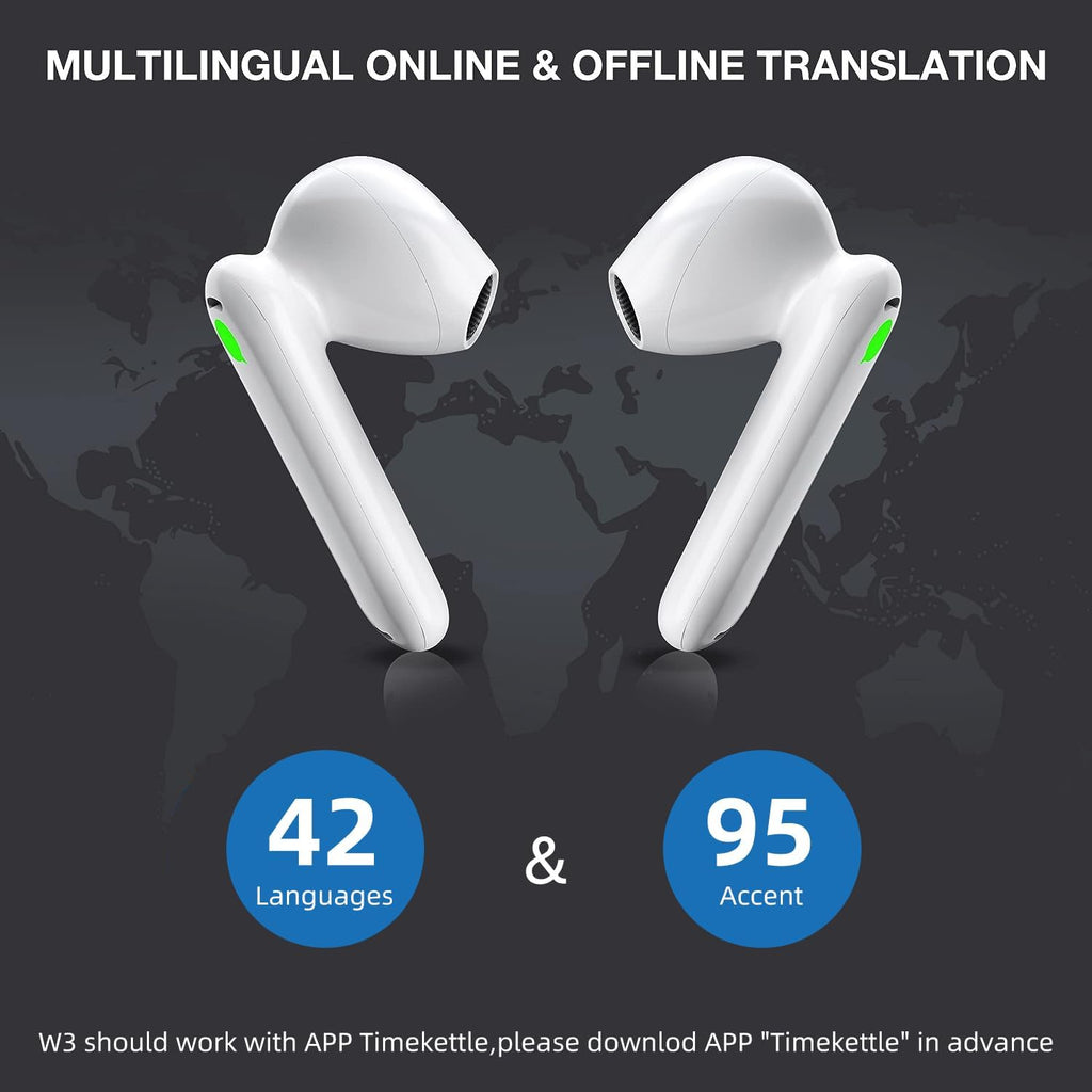 Timekettle WT2 Edge W3 Translator Device,Bidirection Simultaneous Translation, Translator Earbuds with 40 Languages, Real time Translator,Fast Reaction with Revolutionary Al Tech, Online Version