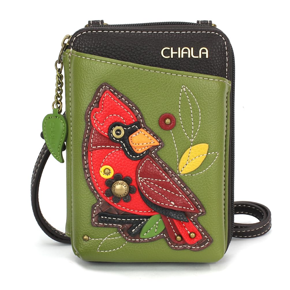 CHALA Wallet Crossbody Cell Phone Purse - Women Faux Leather Multicolor Handbag with Adjustable Strap