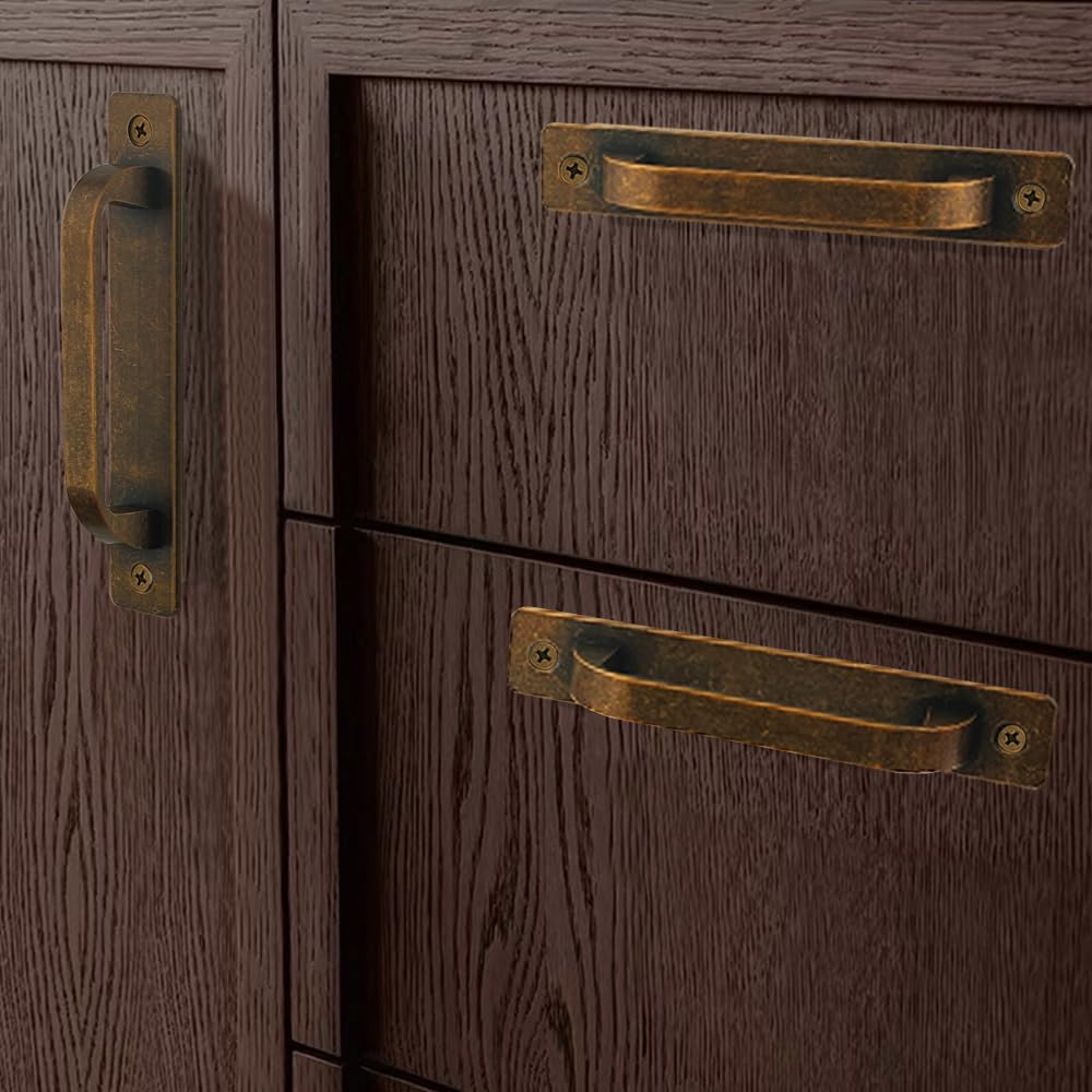 2 Pack 4 1/4 Inch 108 mm Copper Cabinet Handles Aluminum Cabinet Pulls Drawer Pulls