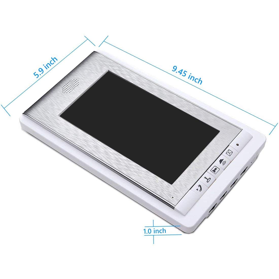 2 Units Apartment Video Intercom System, 7 Inch Monitor Wired Video Doorbell Door Phone Kits, Indoor Outdoor IR Camera, Monitoring, Unlock, 2 Way Intercom for Home Apartment