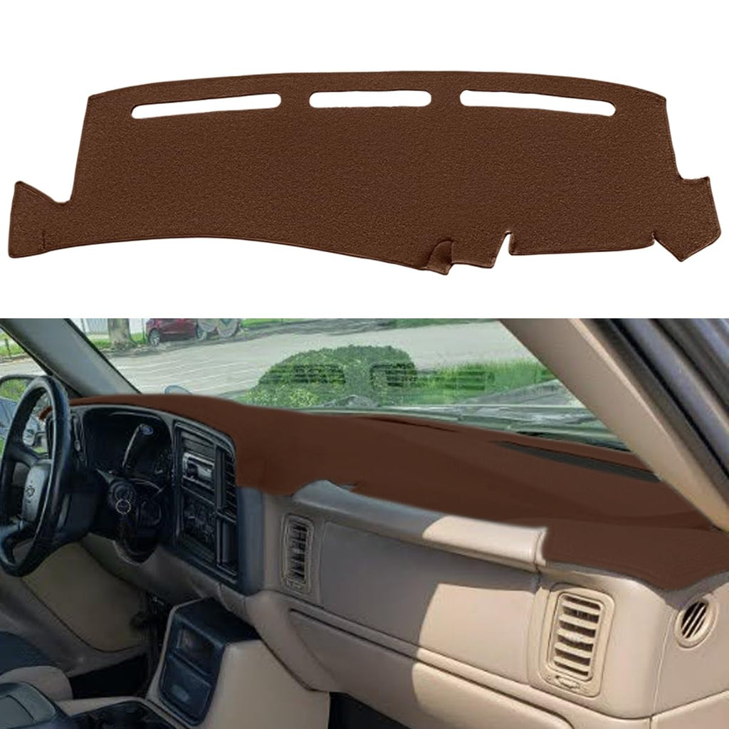 Dash Cover Fit for Chevy Chevrolet Silverado 1500 LT/WT 2500HD 3500HD 2007-2013, GMC Sierra 2007-2013 Dashboard Mat Carpet (08-13 Beige) Y74