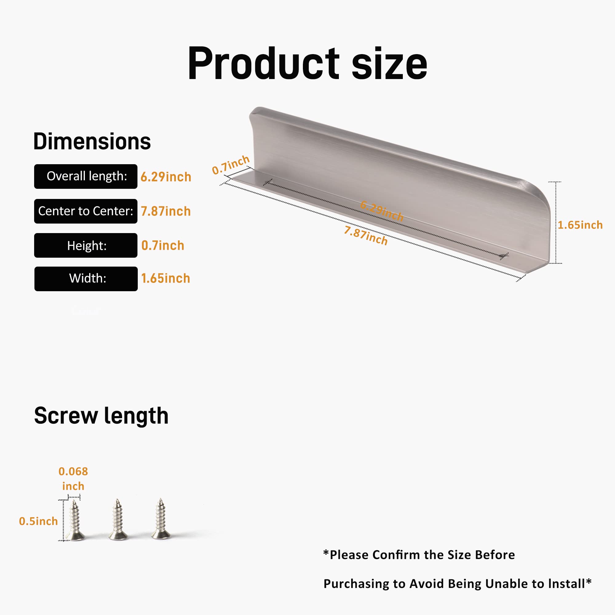 Satanga Edge Finger Pulls for cabinets Kitchen Concealed Drawer Pull Aluminum Hidden Back Mount Door Handle for Home Pack of 5 Modern White 3 Inch Overall Length Easy Installation