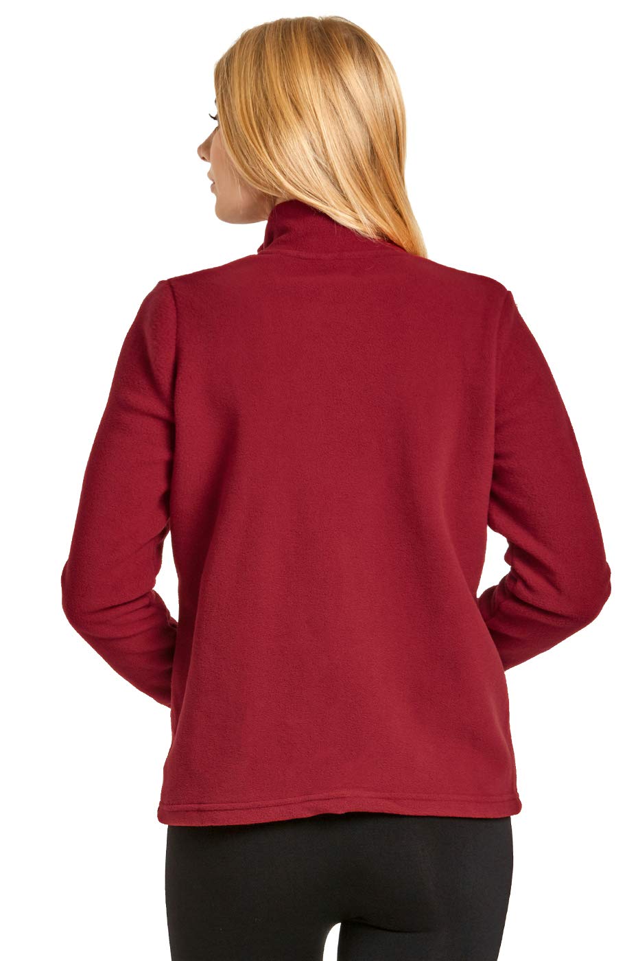 Sofra Women's Polar Fleece Full Zip Up Winter Jacket