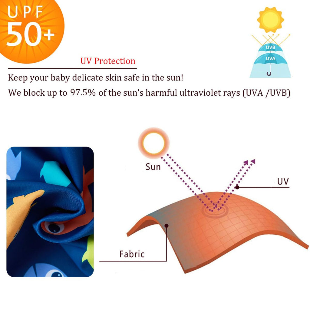 UMELOK Baby Boy Swimsuit UPF 50+ Sun Protection Rash Guard Swimwear