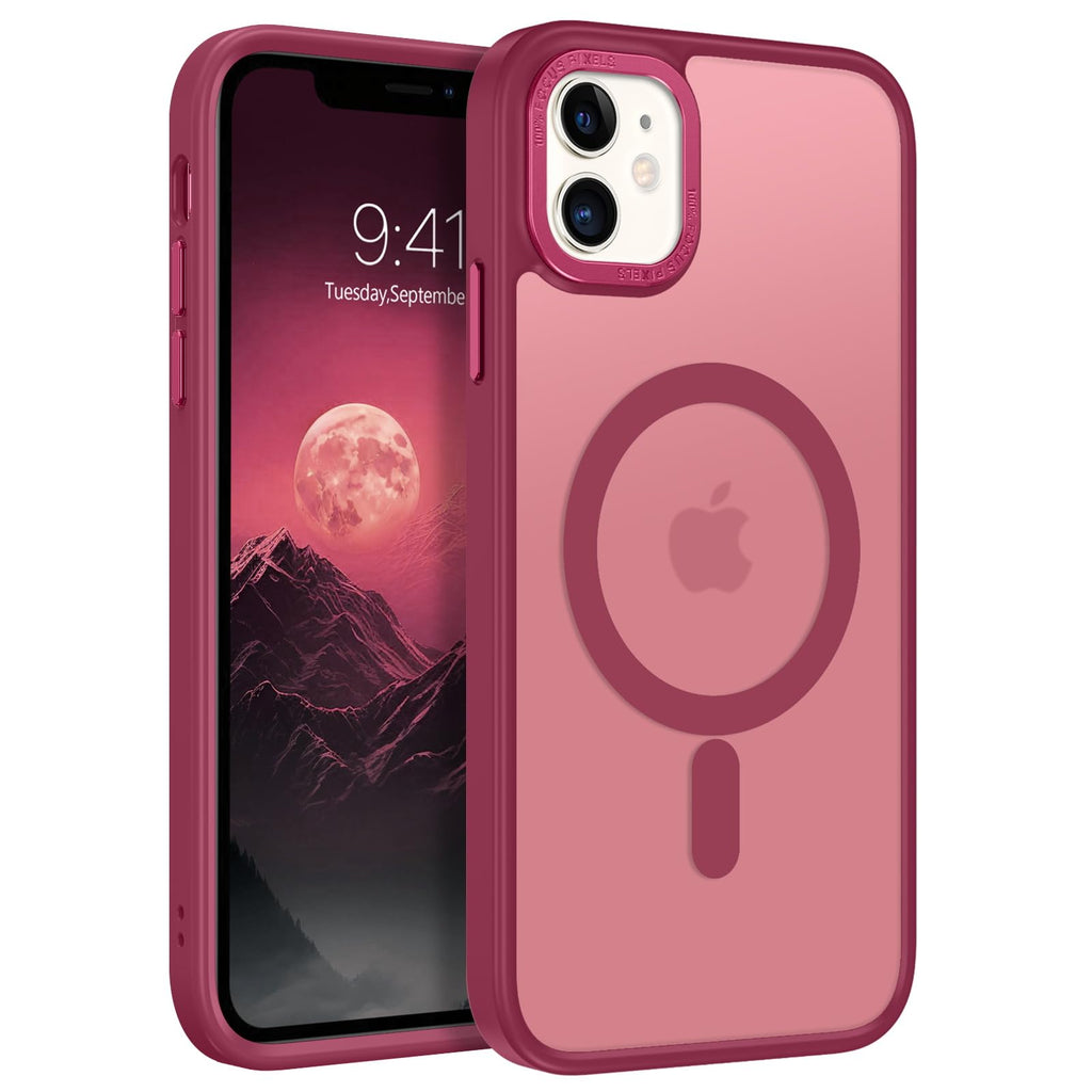 BENTOBEN for iPhone 11 Phone Case, Phone case for iPhone 11 Magnetic Case [Compatible with Mag Safe] Translucent Matte Slim Shockproof Anti-Fingerprint Protective Cover for iPhone 11 6.1’’ Black