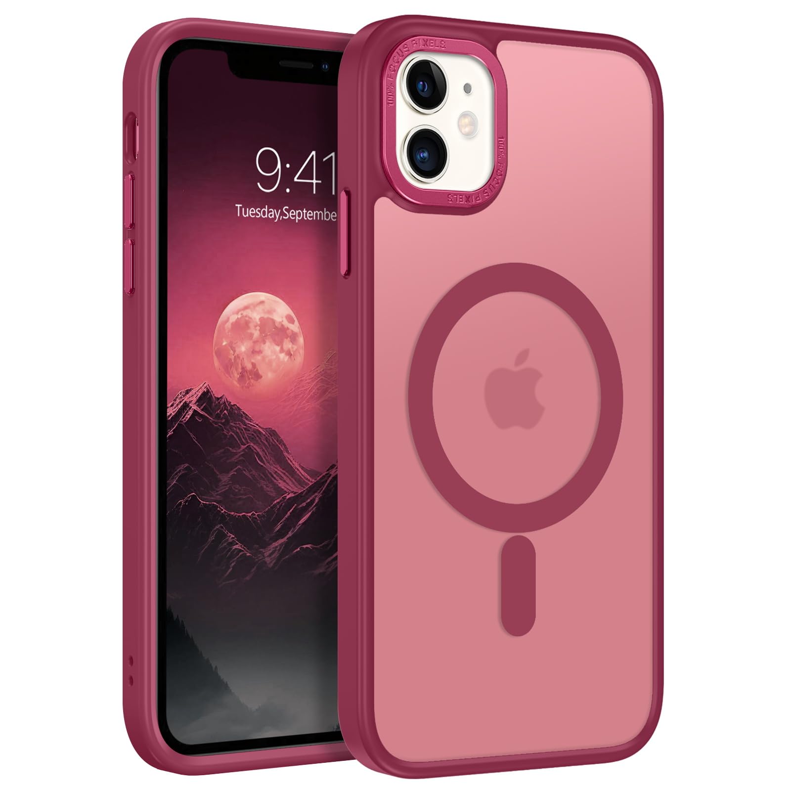 BENTOBEN for iPhone 11 Phone Case, Phone case for iPhone 11 Magnetic Case [Compatible with Mag Safe] Translucent Matte Slim Shockproof Anti-Fingerprint Protective Cover for iPhone 11 6.1’’ Black