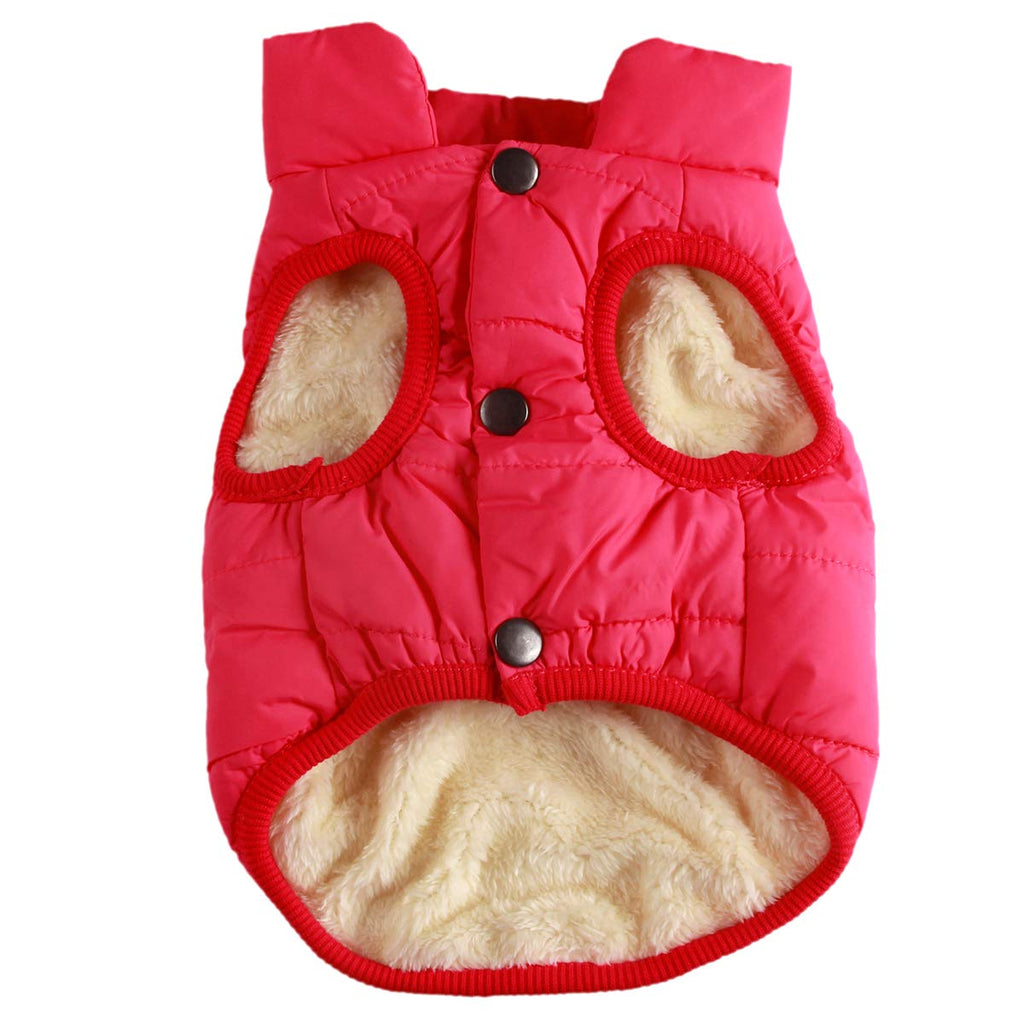 JoyDaog Dog Jacket with Harness,Fleece Lined Warm Puppy Coat for Winter,Soft Windproof Small Dog Vest,Green XS