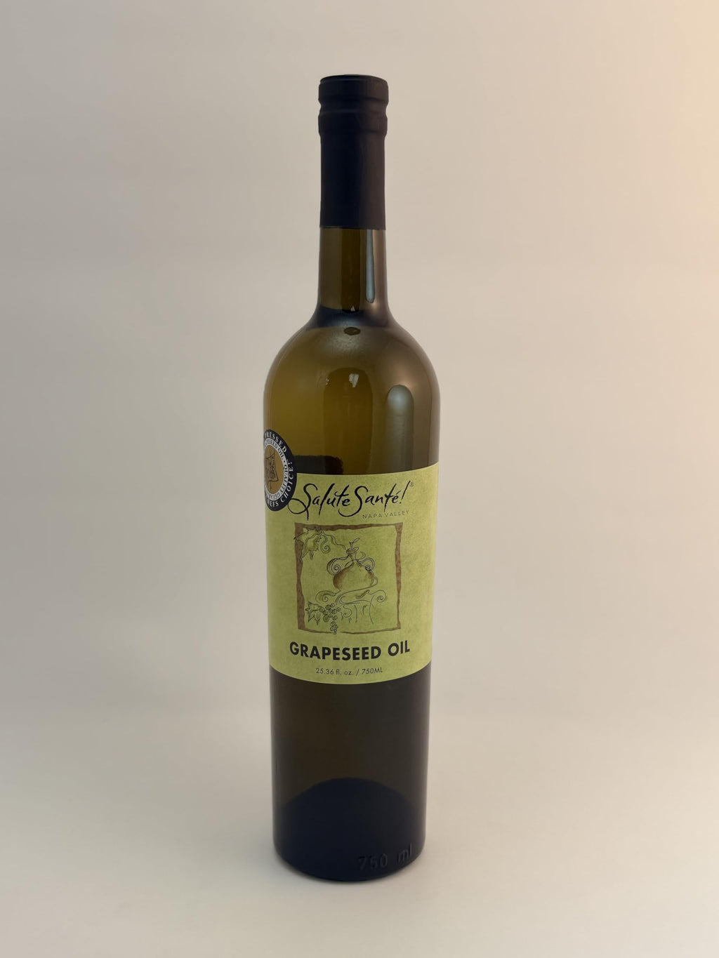 Salute Santé! Cold Pressed Grapeseed Oil – 500 ml 1-Pack — cooking oil, grapeseed oil — High Smoke Point, Neutral Flavor, Ideal for Frying, Baking & Salad Dressings Gourmet kitchen essential