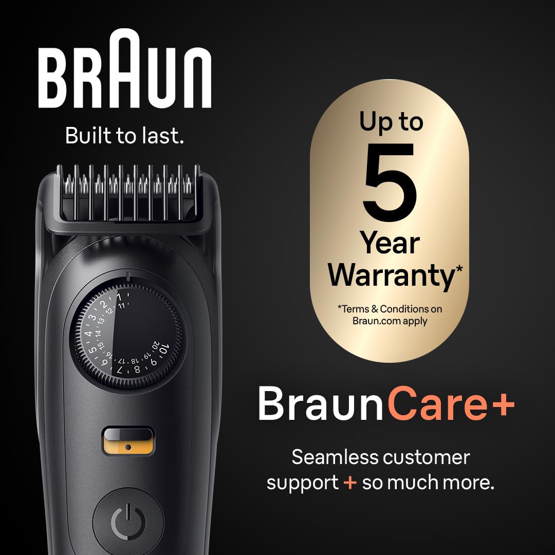 Braun All-in-One Style Kit Series 7 7410, 8-in-1 Trimmer for Men with Beard Trimmer, Body Trimmer for Manscaping, Hair Clippers & More, Sharpest Blade, 40 Length Settings, Waterproof