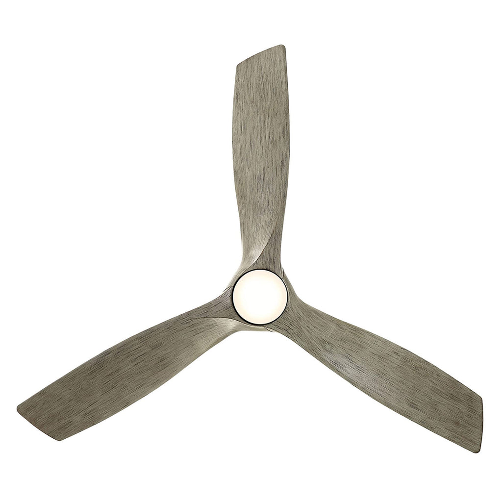 Modern Forms Zephyr Smart Indoor and Outdoor 3-Blade Ceiling Fan 52in Bronze/White Oak with Adjustable CCT 2700K-3000K-4000K-5000K LED Light Kit and Remote Control