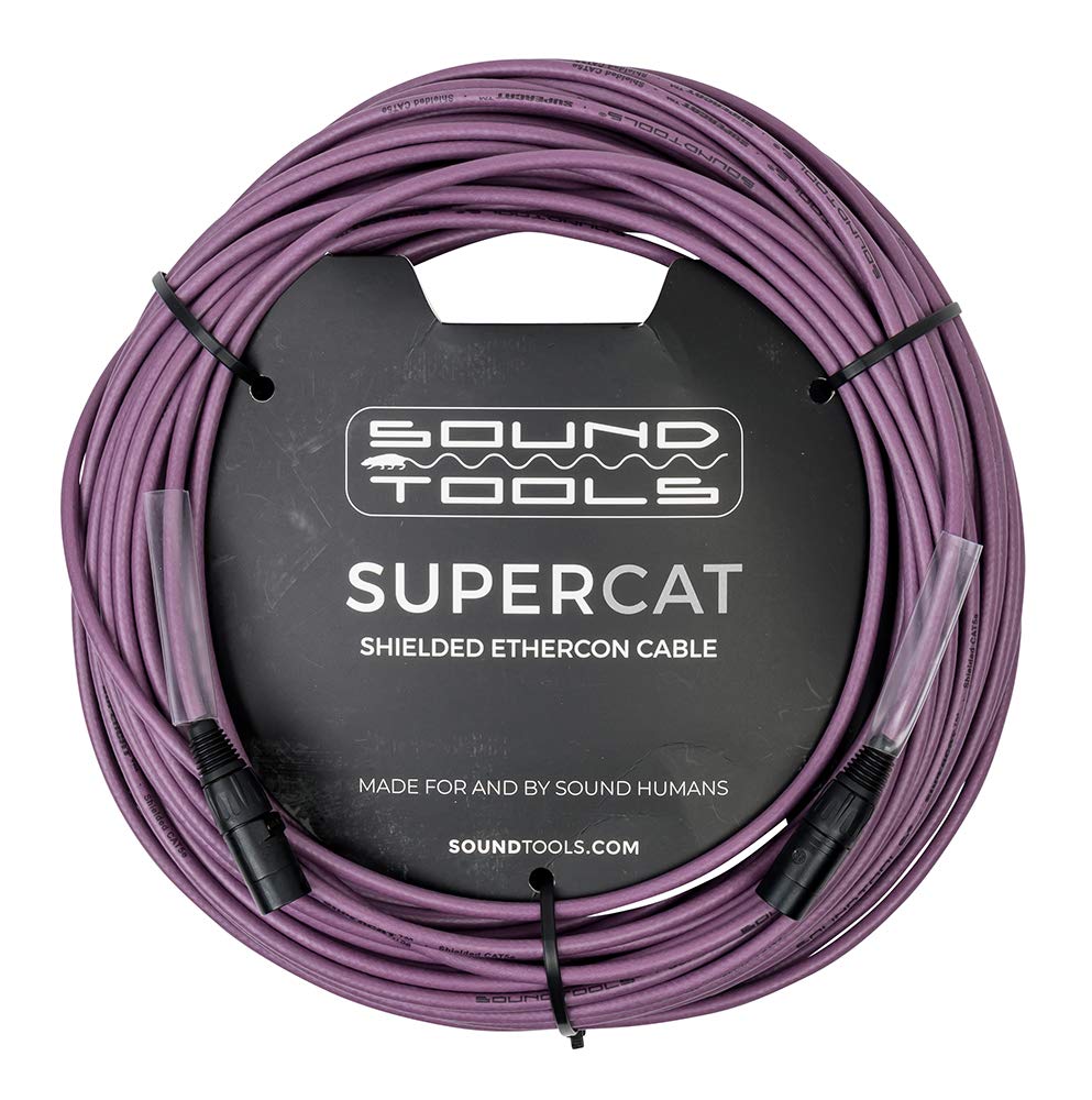 Sound Tools SuperCAT Professional Grade Shielded CAT5e etherCON Cable – High-Speed Ethernet Cable with 6Gbps Data Transfer – Flexible Polyurethane Jacket & Neutrik Connectors (3 feet, Black)