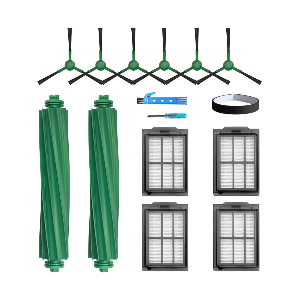 Replacement Parts Fit for iRobot Roomba s9 (9150) s9+ (9550) s Series Wi-Fi Connected Robot Vacuum Kits (2 Rubber Brushes, 4 Filters, 6 Side Brushes)