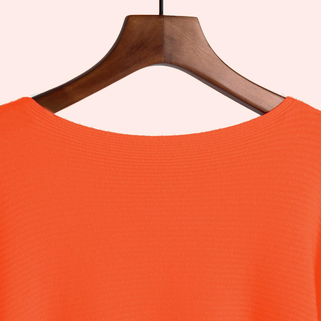 GABERLY Boat Neck Batwing Sleeves Dolman Knitted Sweaters and Pullovers Tops for Women